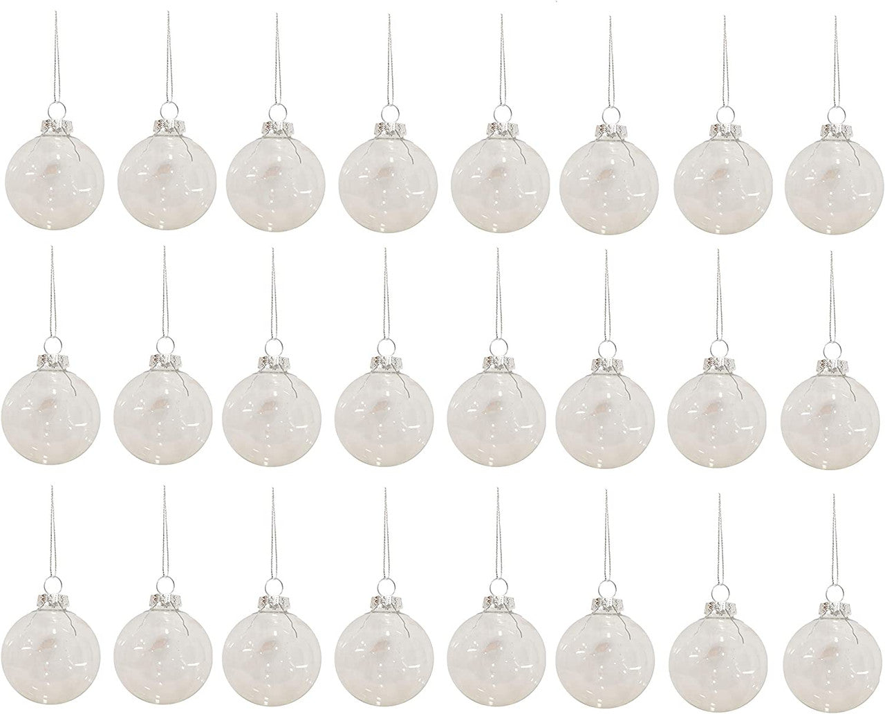 Glass Ornament Mega Pack, 24 Piece, 60mm