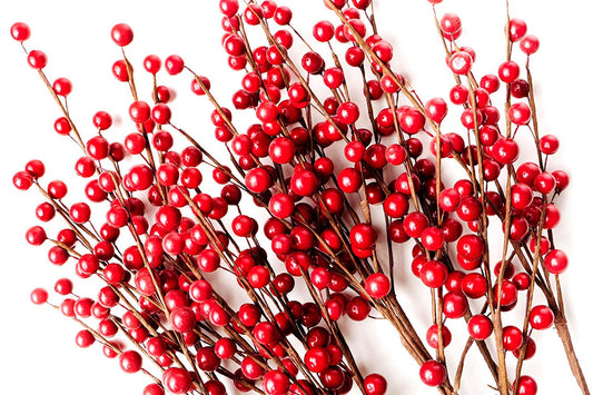 Set of 12 Red Berry Picks 16 Inch