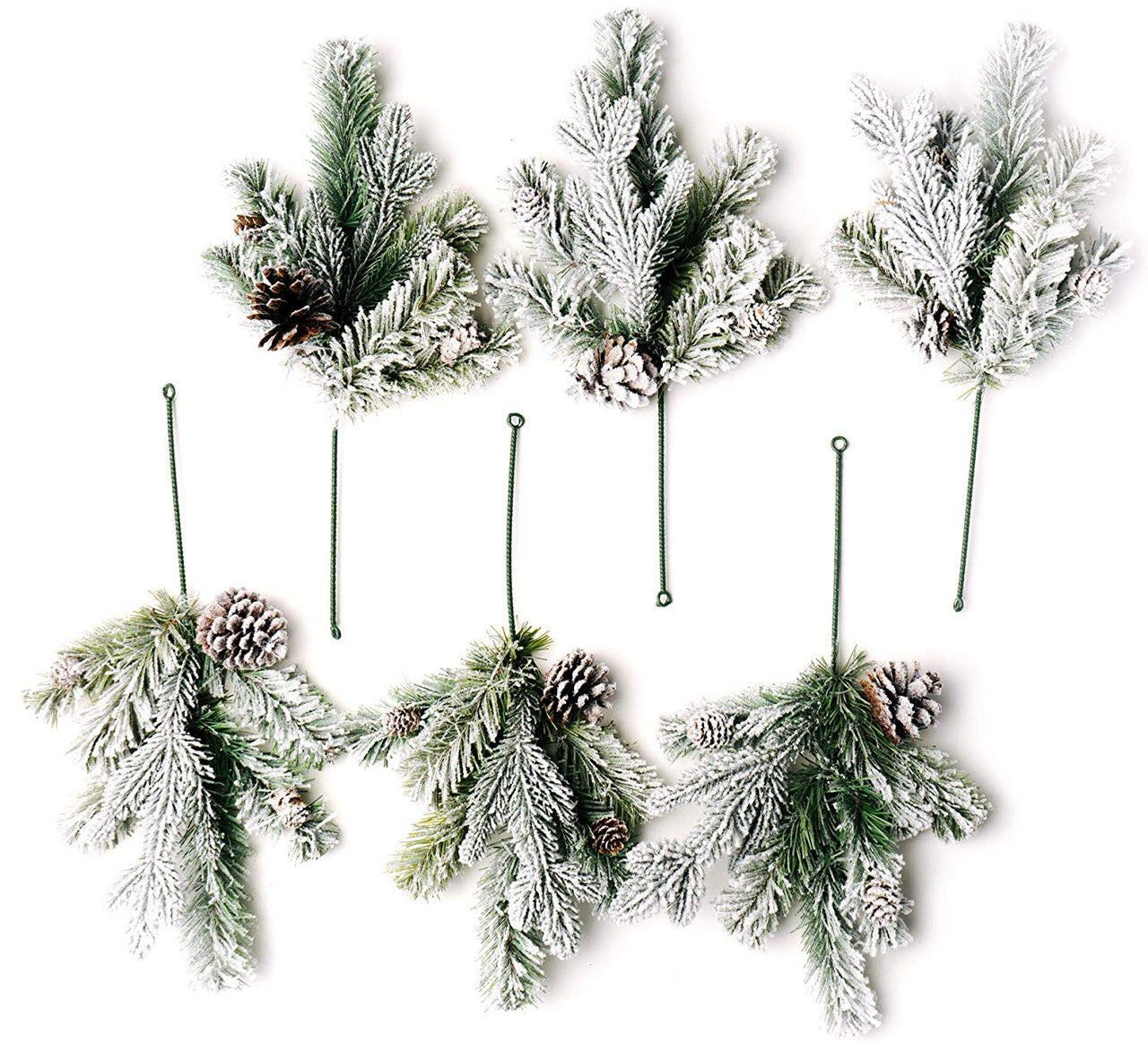 Frosted Forest Pine Pick Set of 6
